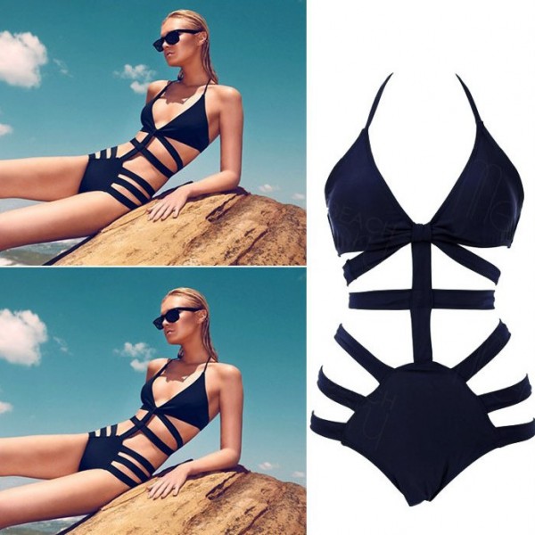 bandage swimsuit high waist